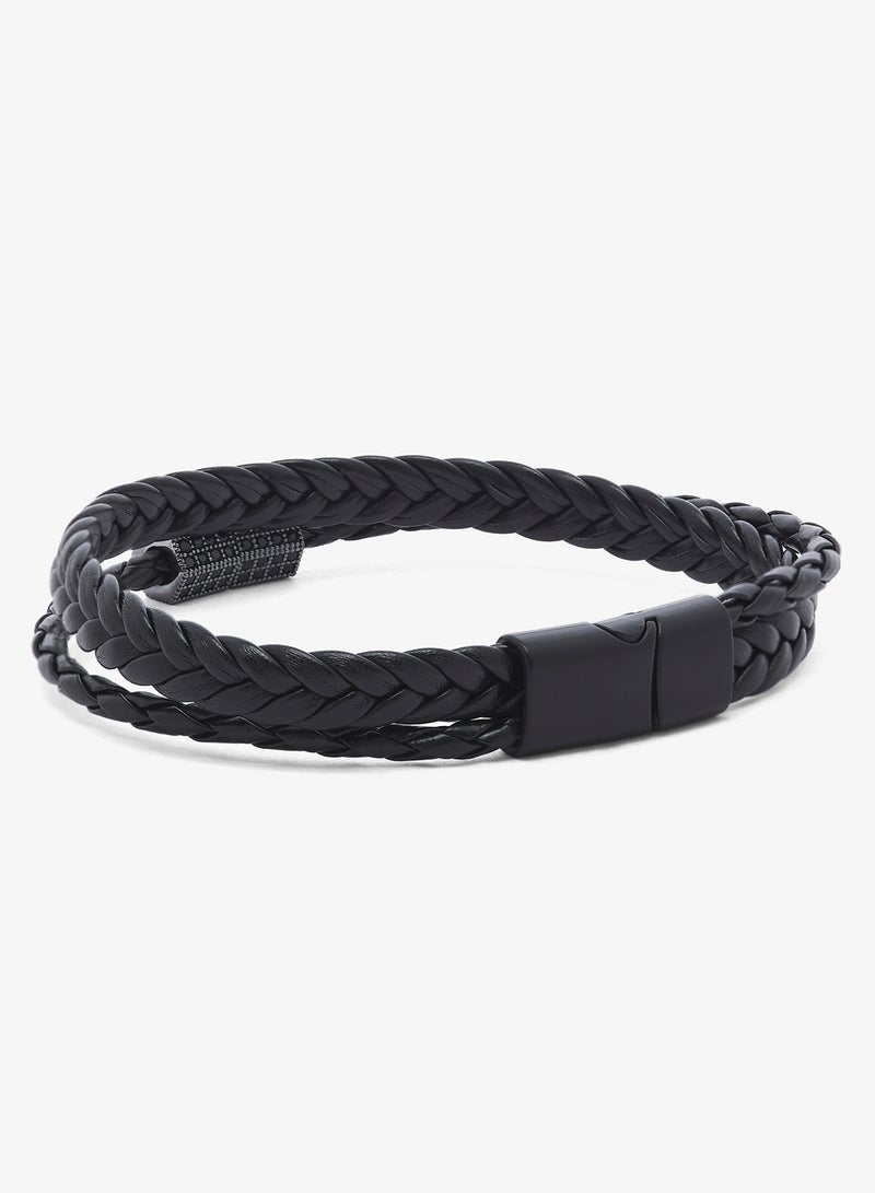 Seventy Five Multi-Layer Braided Leather Bracelet - Image 2